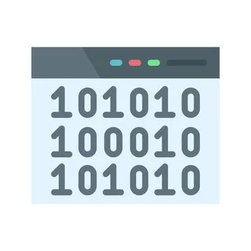 Binary Code Icon Image. Stock Illustration
