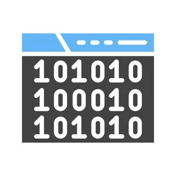 Binary Code Icon Image. Stock Illustration