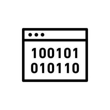 Binary Code Icon Perfect for Programming and Computer Science Illustrations Stock Illustration