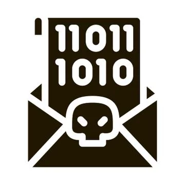 Binary Code Icon Vector Glyph Illustration Stock Illustration