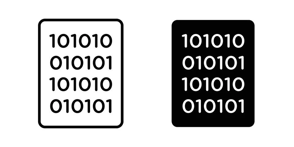 Binary code icon vector, illustration icon set Stock Illustration