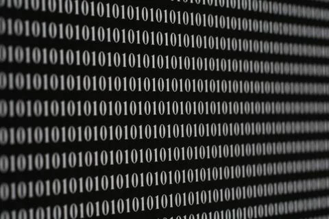 Binary code 库存插图