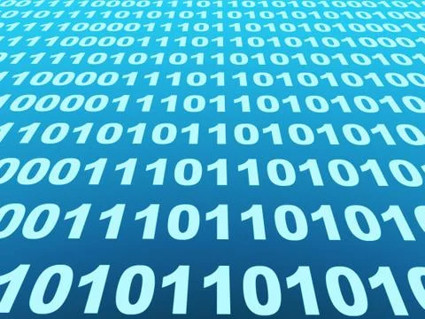 Binary code 库存插图