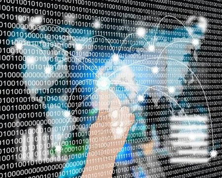 Binary code 库存插图