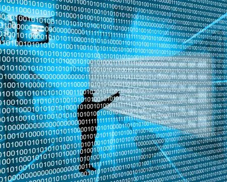 Binary code 库存插图