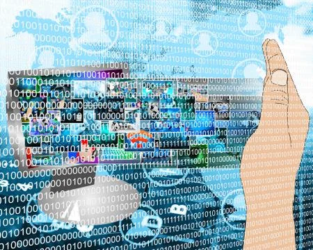 Binary code 스톡 일러스트