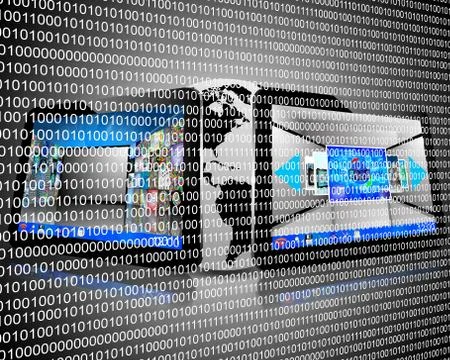 Binary code Stockillustratie