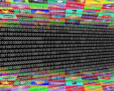 Binary code 库存插图