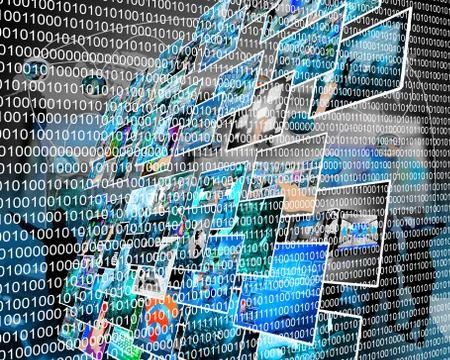 Binary code 库存插图