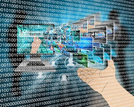 Binary code 库存插图