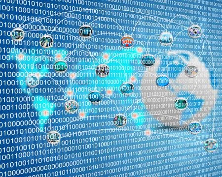 Binary code Illustrazione stock