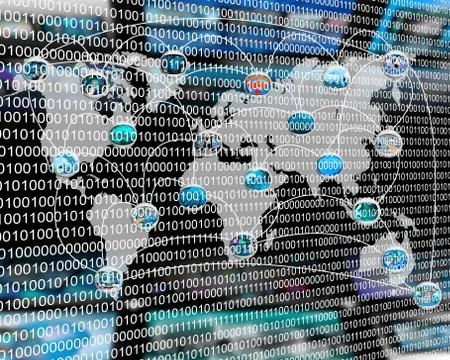 Binary code Illustrazione stock