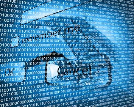 Binary code 库存插图