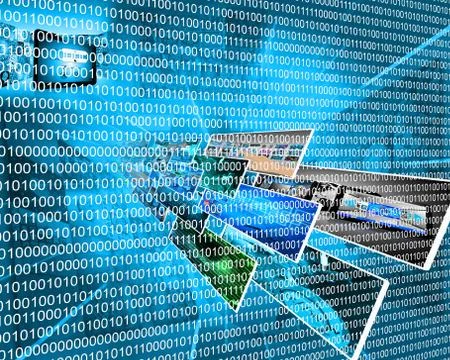 Binary code 库存插图