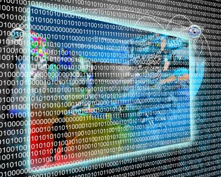 Binary code 库存插图