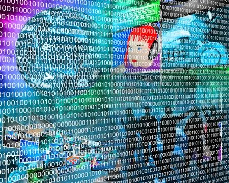 Binary code Illustrazione stock