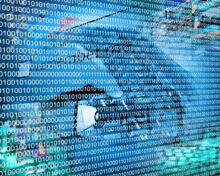 Binary code 库存插图