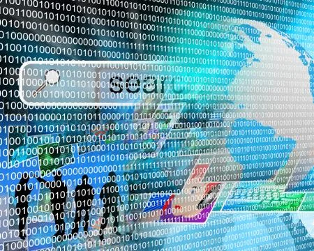 Binary code 스톡 일러스트