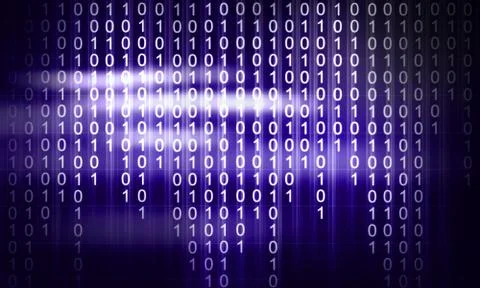 Binary code 库存插图