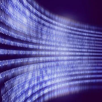 Binary code 库存插图