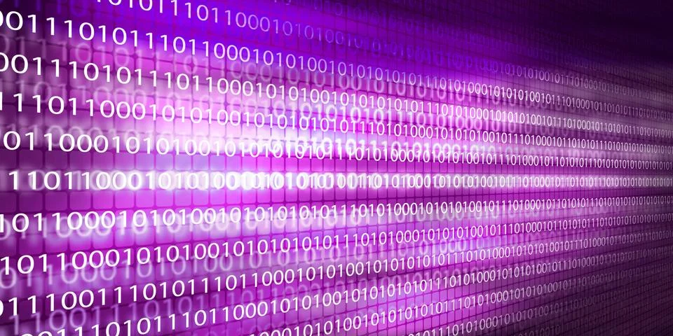 Binary code 库存插图