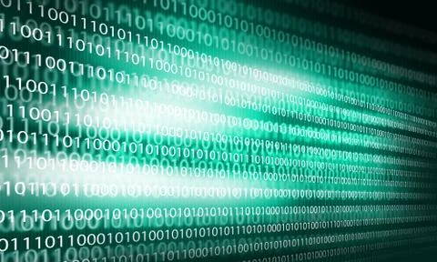 Binary code 库存插图