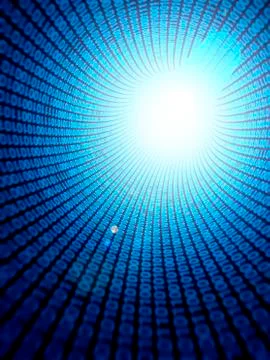 Binary code, illustration Stock Illustration