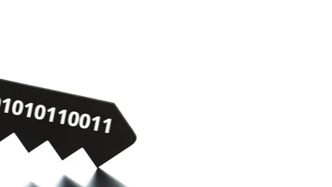 Binary code on the key silhouette 스톡 동영상 143082015