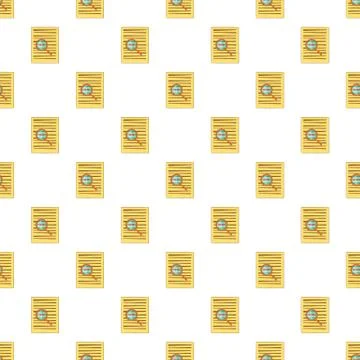 Binary code in magnifier pattern, cartoon style Stock Illustration