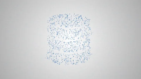 Binary code make closeup silhouette of database sign Stock Footage 93295237