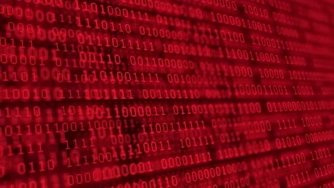 Binary code matrix background with red d... | Stock Video | Pond5