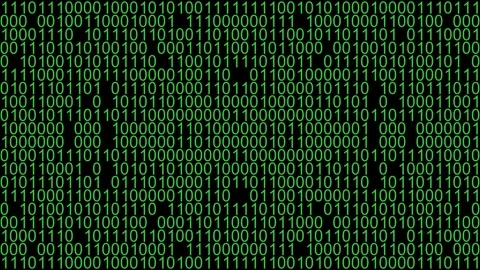 Binary Code Matrix Digital Background in Green With Change Size of Characters Stock Footage 291684348