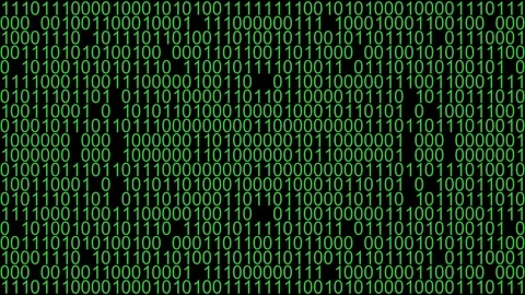 Binary Code Matrix Digital Background in Green Stock Footage 337061952