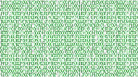 Binary Code Matrix Digital Background in Green Stock Illustration