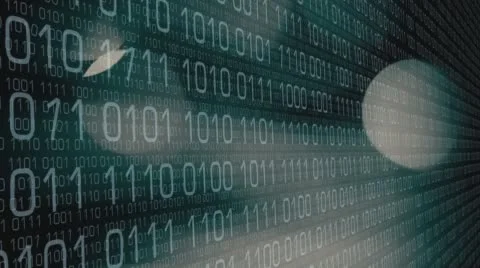 Binary code matrix motion graphic Stock Footage 63873395
