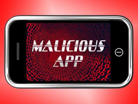 Binary Code On Mobile Showing Technology イラスト素材