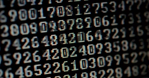 Binary code in monitor close-up concept hacking security IT technology Stock Footage 334021505