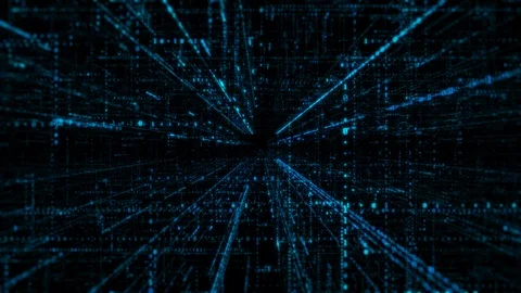 Binary code motion background. Grid, structure of numbers, digits zero and one Stock Footage 116511608