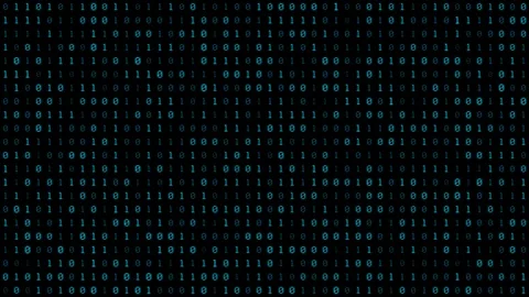 Binary code motion background. Moving numbers, digits zero and one Stock Footage 114202818