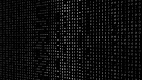 Binary code motion background. Moving numbers, digits zero and one. Stock Footage 169115788