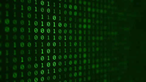 Binary code motion background. Moving numbers, digits zero and one. Stock Footage 244616301