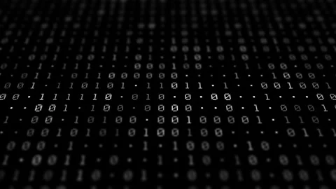 Binary code motion background. Moving numbers, digits zero and one. Stock Footage 247289893