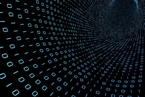 Binary code network connection, future technology data transmission Stockillustratie