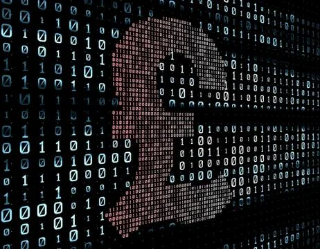 Binary code network matrix, sterling, data transmission and storage Stock Illustration