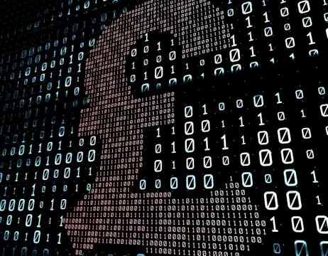 Binary code network matrix, sterling, data transmission and storage Stock Illustration