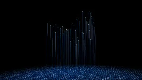 Binary code network technology, data transmission and program 库存插图