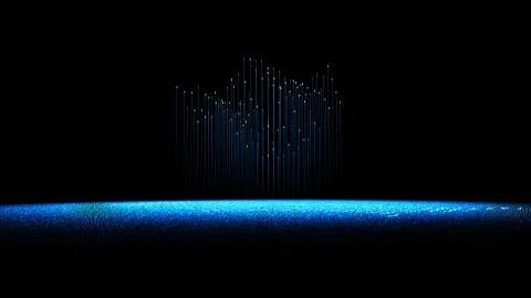 Binary code network technology, data transmission and program Stock Illustration