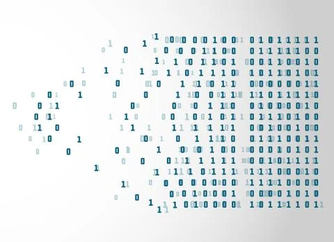 Binary code netwrok technology concept background イラスト素材