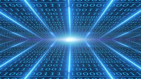 Binary Code Number Random Digital Technology Background - endless loop Video stock 211118719