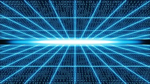 Binary Code Number Random Digital Technology Background Illustrazione stock